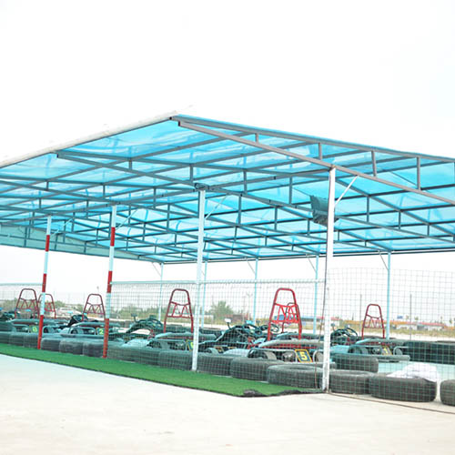 go-kart park polycarbonate hollow sheet roofing